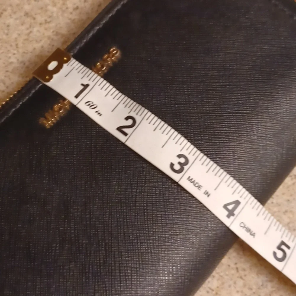 > Michael Kors Black Saffiano Leather Wristlet